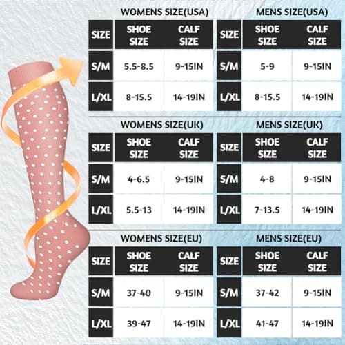 flintronic 6 Pairs Compression Socks for Women & Men, 15-20 mmHg Travel Flight Socks, Enhanced Circulation & Athletic Support, Compression Stockings for Running, climbing, Nursing(9-15in) — view 2