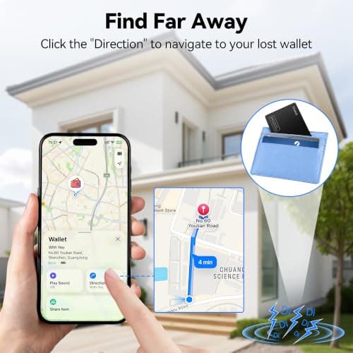 2pcs Rechargeable Wallet Tracker Work with Apple Find My(iOS Only) — view 5