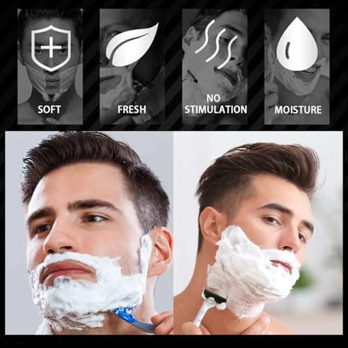 Solid Shaving Soap for Men,Mint Shaving Smoothest Wet Soap with Shaving Brush,Deep Cleaning,Travel Size Shaving Soap — view 6