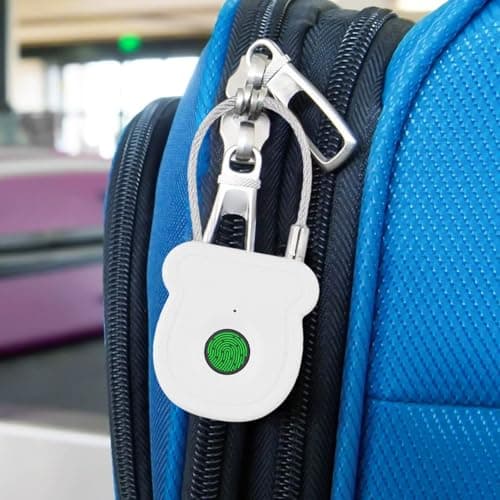FACAIIO Smart Fingerprint Padlock with USB Decoder, 0.5s Fast Unlock Biometric Lock, 20 Fingerprints Storage, Type-C Rechargeable Security Lock for Gym Locker Cabinet Backpack Suitcase — view 4