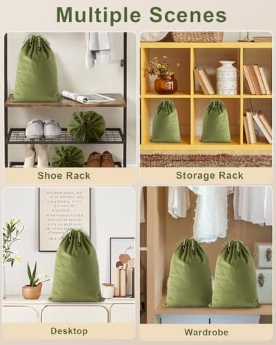 Julai Travel Shoe Bags, Velvet Drawstring Shoe Bags — view 6