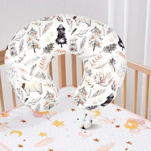 Aisawate Breastfeeding Pillow Cover, Soft Flexible U-Shaped Nursing Feeding Pillowcase Breastfeeding Pillow Case for Baby — view 3