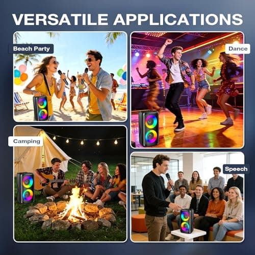Karaoke Machine 2 Microphones for Adults & Kids,Bluetooth Speaker — view 6