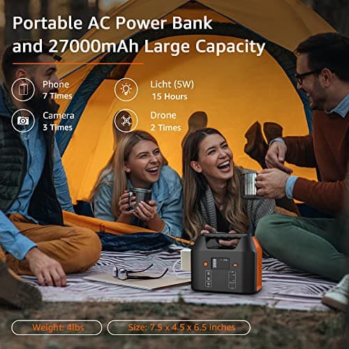 SinKeu Portable Power Station,27000mAh/99Wh Solar Generator with 230V/150W AC Outlet for Camping Emergency Outdoor Adventure Picnic Fishing Travel Party RV Trip(Solar Panel Not Included) — view 2