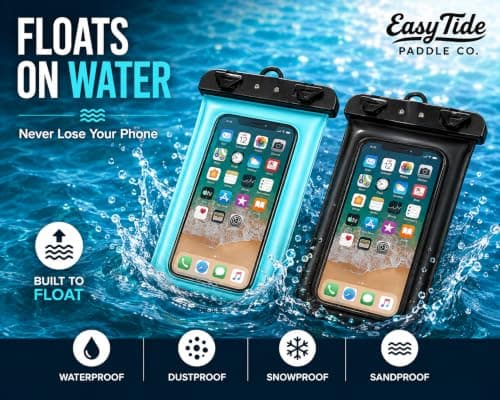 EasyTide IPX8 Floating Waterproof Phone Pouch – 2 Pack for Swimming & SUP — view 4