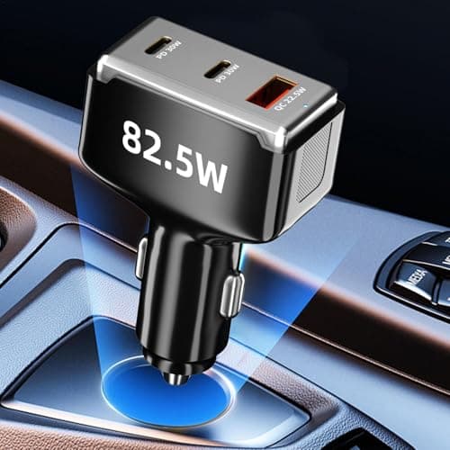 Car Charger Adapter Multi-Port 82.5W Type C High Speed Charging Power — view 3