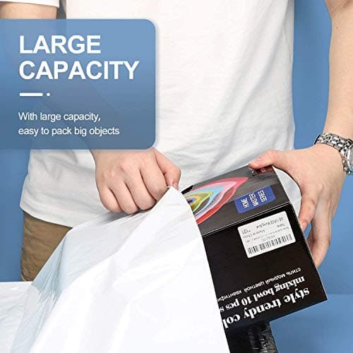 25pc 30.5x39.5cm Postage Bag Waterproof Shipping Mailers Mailing Bag for Clothes Envelopes Posting Bags for Packaging, White — view 4