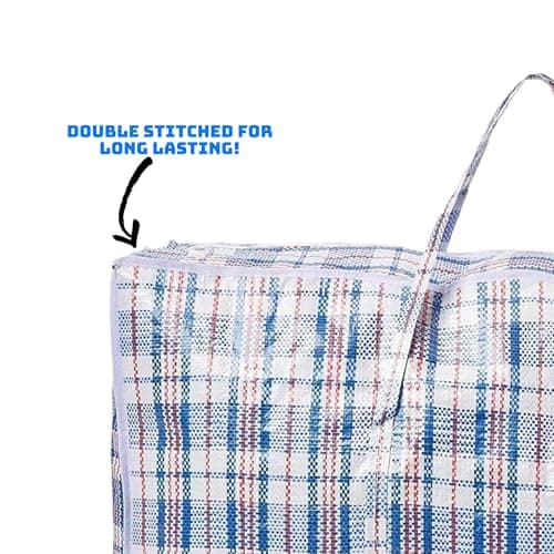 5 PACK Strong Extra large Jumbo Storage Laundry zipped bag Reusable 60 x 60cm — view 4