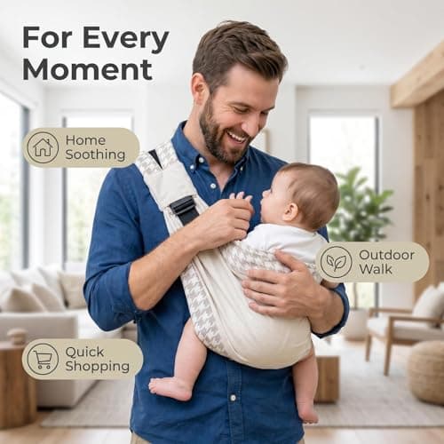 Baby Carrier, Newborn to Toddler, Ergonomic Baby Carrier Lightweight — view 4