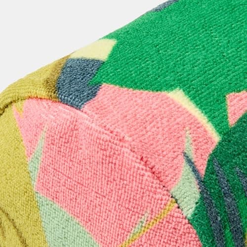 OHS Sun Lounger Cushion, Lightweight Compact Inflatable Pillow with Microfibre Cover Bolster Cushion Back Support Trave Pillow Outdoor Cushions Poolside Beach Accessories, Palm Green — view 6