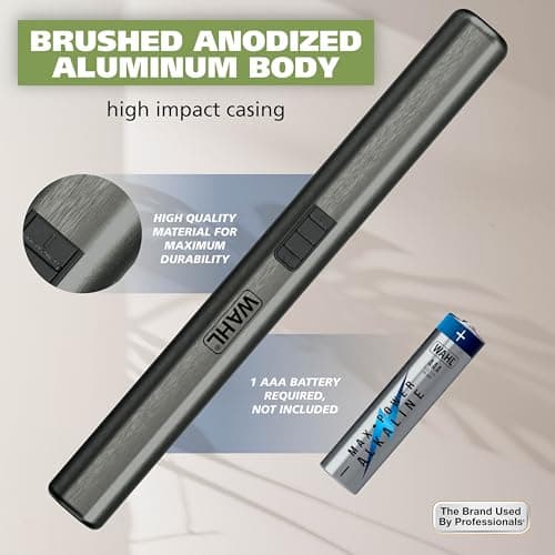 Wahl Micro Groomsman Personal Pen Trimmer & Detailer for Hygienic Grooming with Rinseable, Interchangeable Heads for Eyebrows, Neckline, Nose, Ears, & Other Detailing - 05640-600 — view 6
