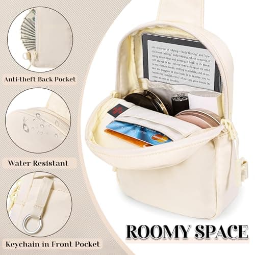 ALANTOP Small RFID Crossbody Bag for Women – Anti-Theft Sling Chest Bag with RFID Blocking, Lightweight Water-Resistant Fabric, Adjustable Strap – Ideal for Travel, Daily Commute, Walking — view 2