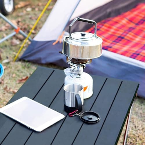 Camping Table, Portable Roll Up Folding Table, Compact Picnic Aluminum Table with Store Bag, 700g Easy to Carry Small Table, 30s Quick Assemble, Ideal for Outdoor Picnic Beach BBQ Hiking Fishing — view 2
