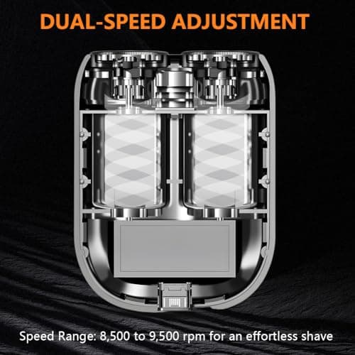 LOPHE Mini Portable Electric Shaver,2025 New Compact Electric Razor for Men,2-Speed Magnetic Shaver, 9500RPM USB Rechargeable Pocket Razor for Travel Home Business Trip,Orange — view 4