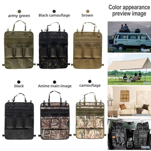 SUPBEI Car Seat Back Organizer Car Backseat Organizer Tactical Vehicle Panel Universal Fit Car Seat Cover Protector Car Organizer for Travel Accessories,Dark Camouflage — view 4