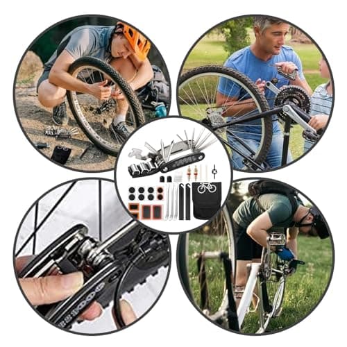 16-in-1 Bike Tool Kit, Portable Bycle Puncture Repair Kit, Multifunction Repair Tools for Road & Mountain Bicycles — view 4