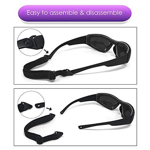 TERAISE Motorcycle Riding Glasses Safety Ski Goggles Adjustable Sunglasses — view 3