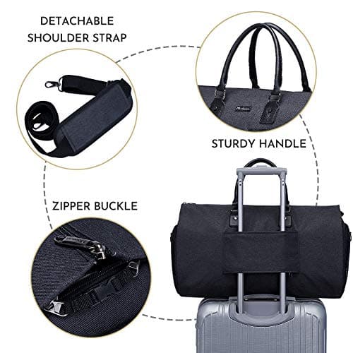 Convertible Garment Duffel Bag 2-in-1, Carry-On Hanging Suitcase — view 5
