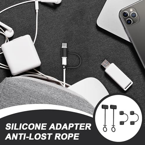 Cable Adapter Holder Silicone Anti-Lost Cover Converter Case Strap — view 2
