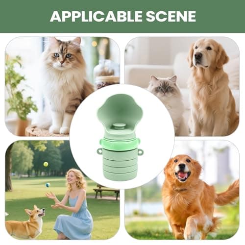 Water Bottle - Leak Proof Foldable Drinking Cup, Water Dispenser for Outdoor, Use Only for Pet Hydration Bottle to Road Trips and Vacations, Portable Dog, Daily Routine, 4.02 Inches — view 4