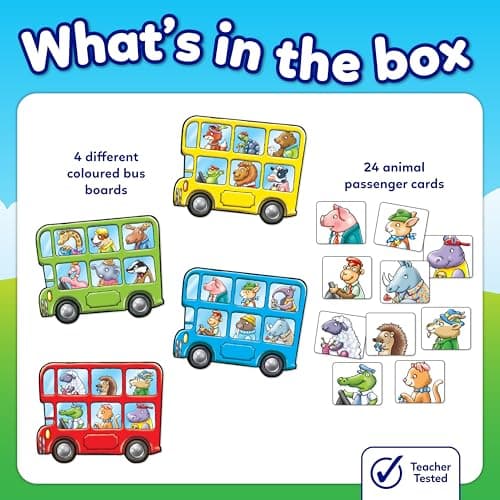Orchard Toys Little Bus Lotto Mini Game, Small and Compact, Travel Game, Educational Game Toy, Fun Memory Game For Ages 3+ years — view 2