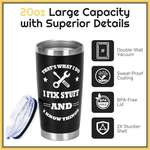 Iyxeo Funny Birthday Gifts for Men, Men's Gift Set with Tumbler, Telescopic Back Scratcher & Novelty Socks, Unique Present Ideas for Dad, Husband, Brother, Boyfriend, Father's Day & Valentine's — view 6