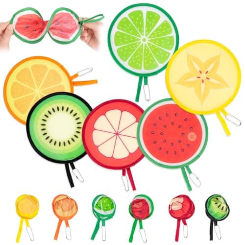 6 Pcs Hand Fan Folding, Fruit Pattern Hand Held Fans Folding ,Pop Up Fan