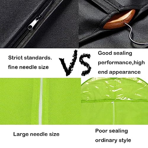 2Pcs Suit Bag,Black Suit Carriers for Men for Travel,Which Dust Cover and Reusable for Suits and Coats,Zipper Garment Bag,Breathable Suit Bag Perfect for Travel or Home. — view 6