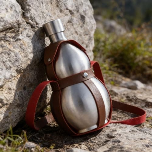 XAGMODSHN 500ml Gourd Shape Water Bottle with Faux Leather Strap — view 2