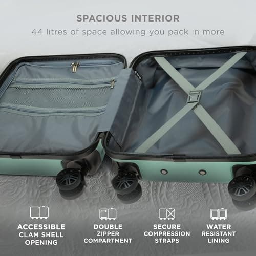 Avio Carry-On Cabin Luggage 55x40x20cm | Hard Shell Suitcase 4 Wheels — view 6