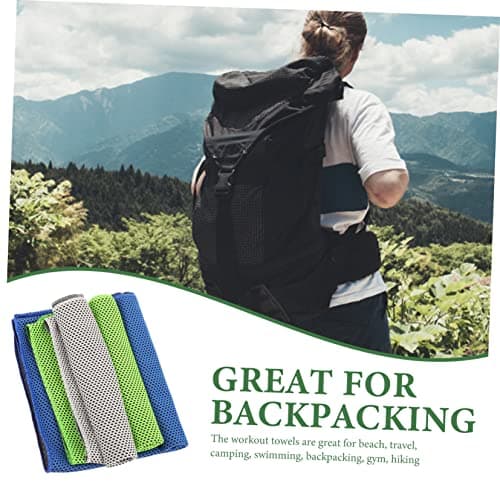 Toyvian 3pcs Quick Dry Sports Towels Polyester for Backpacking and Fitness — view 6