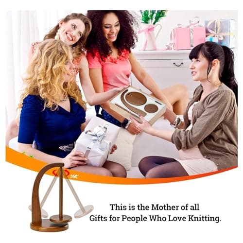 KARPIX Wool Unwinder, Magnetic Wool Ball Holder, Wool Holder Rotating, Yarn Holder, Wooden Yarn Spinner, Crochet for Knitting Lovers (B) — view 6