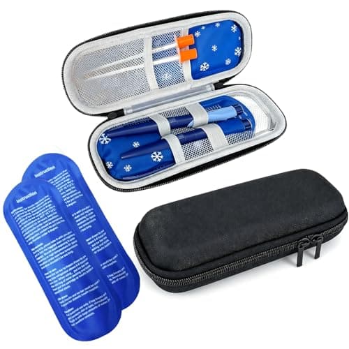 Insulin Cooler Travel Case,Portable Medicine Cool Bag with 2 Ice Packs