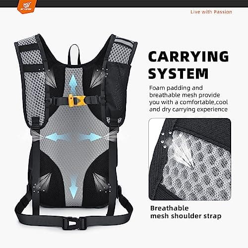 SKYSPER Small Hiking Backpack - 15L Travel Rucksack Lightweight Daypack with Chest & Waist Strap Water Resistant Walking Backpack for Women Men — view 4