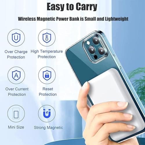 Wireless Magnetic Power Bank, 5000mAh 15W Portable Move Charger for iPhone — view 3