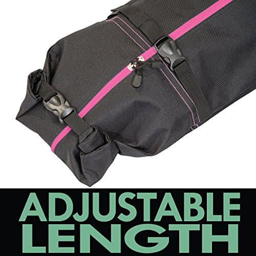Athletico Two-Piece Ski and Boot Bag Combo | Store & Transport Skis Up to 200 CM and Boots Up To Size 13 | Includes 1 Ski Bag & 1 Ski Boot Bag (Black with Pink Trim) — view 4