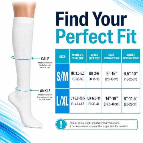 LEOSTEP Compression Socks 6 Pairs for Women Men, 20-30mmHg Support — view 2