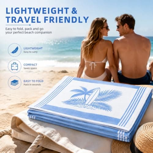 HPLSZCN Beach Towel, 180 x 82 cm Extra Large Beach Towels for Adults — view 4