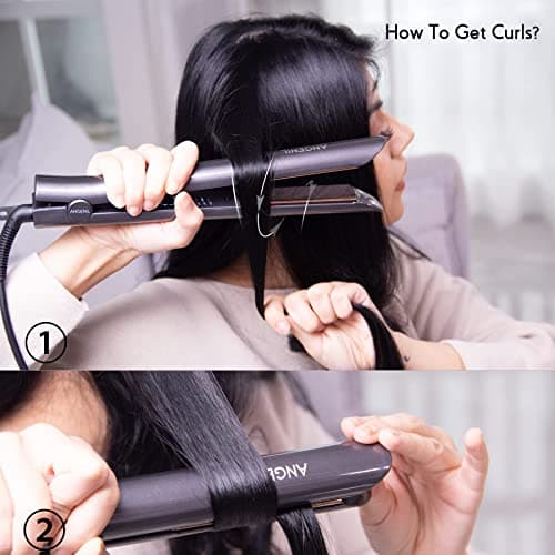 ANGENIL Professional Hair Straightener 5 Temp Adjustable, 30S Fast Heating — view 5