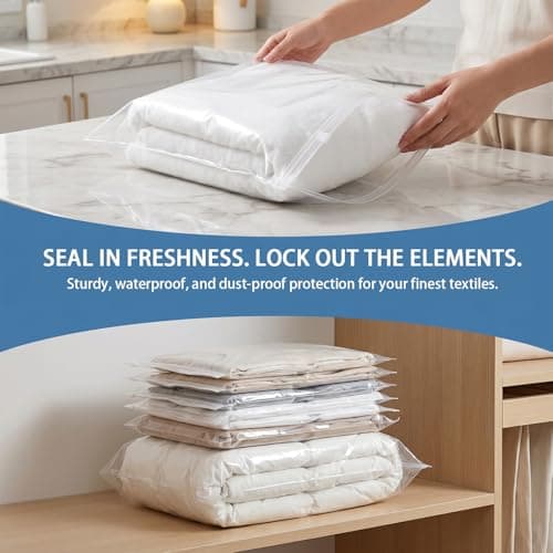 10Pcs Large Ziplock Bags, Clear 60 X 40cm Travel Clothes Storage Bags Reusable Clear Storage Bag Zip Lock Seal Luggage Organiser Pouches for Clothes Shoe Supplies — view 4