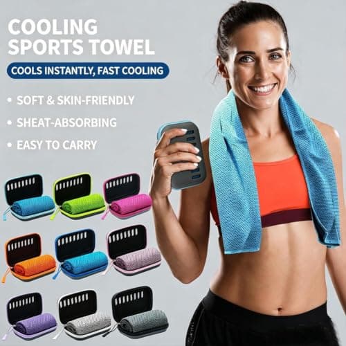 Cooling Towels,Cool Towel, 30x100 Cm Breathable Instant Quick Drying Ice Cool Microfibre Towel, Cool Towels For Extreme Heat For Men Women Kids Gym Workout Running Yoga,1PCS — view 2