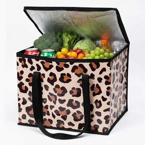 GwaOery Cooler Bag 40L Insulated Picnic Thermal Food Delivery Bag(Brown)