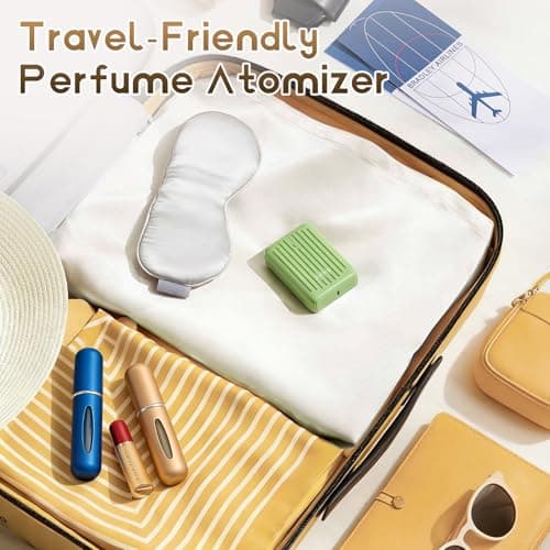 8PCS Travel Perfume Atomiser Refillable Bottles, 5ml Mini Travel Perfume Bottle with Bottom-Filled Design, Portable Empty Refillable Perfume Bottle for Luggage, Handbag & Pocket — view 6