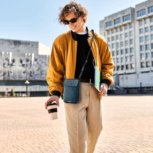 VULKIT Multifunctional Crossbody Phone Bags Lightweight Nylon Shoulder Bag RFID Blocking Family Passport Holder for Men Women Teenagers Outdoor Travel Casual Daily — view 2