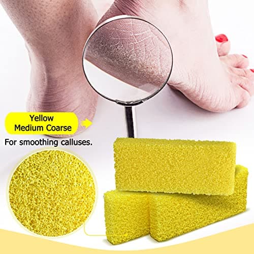 SALVMARY Disposable Pumice Stone for Feet Hard Skin Callus Remover Foot Scrubber Yellow 40 Pcs — view 4