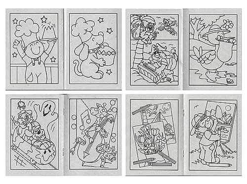 ihoot Pack of 10 A6 Kids Colouring Books and 10 Packs of Crayons | Mini Colouring Books for Party Bags in Assorted Designs, Childrens Party Bag Fillers for Toddlers — view 4