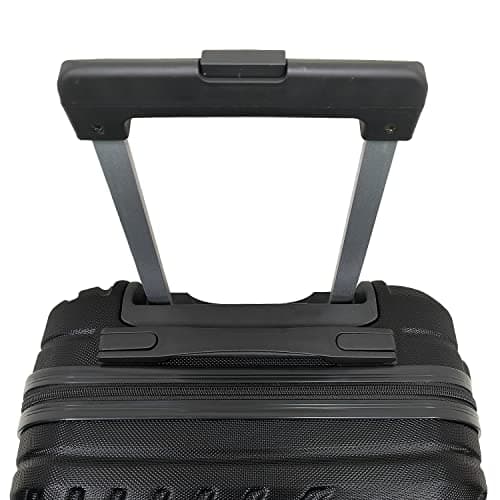 Daniel James Cabin Suitcase - 18” or 20” Lightweight Carry On Hand Luggage with 4 Spinner Wheels - Airline Approved Hard Shell ABS Trolley Case Bag with Combination Lock (Black, 18-INCH) — view 5