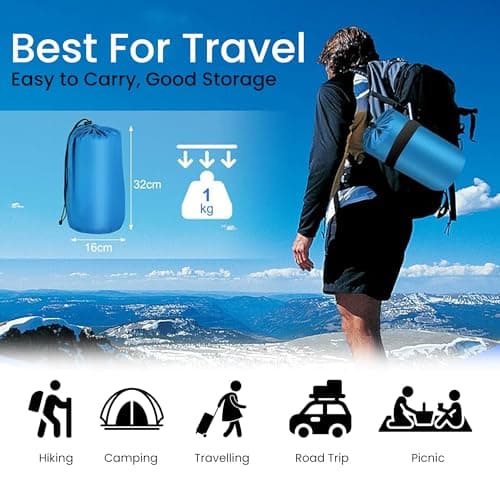 Fueerton Nylon Lightweight Compression Stuff Sack Bag Outdoor Camping Sleeping Bag (L) — view 4