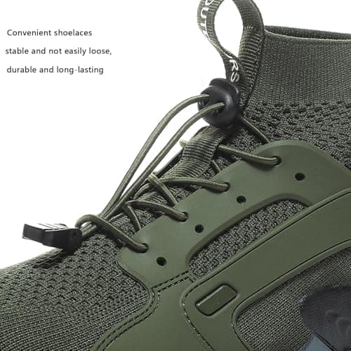 VTASQ Hiking Boots Mens Outdoor Non-Slip Trekking Mountaineering Shoes Trainers Lightweight Camping Climbing Shoes Sneaker Green 7 UK — view 6