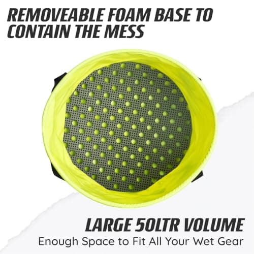 Osprey Wetsuit Changing Bucket, 40L Waterproof Collapsible Bucket with Carry Handles & Foam Base for Surfing, Swimming, Kayaking — view 4